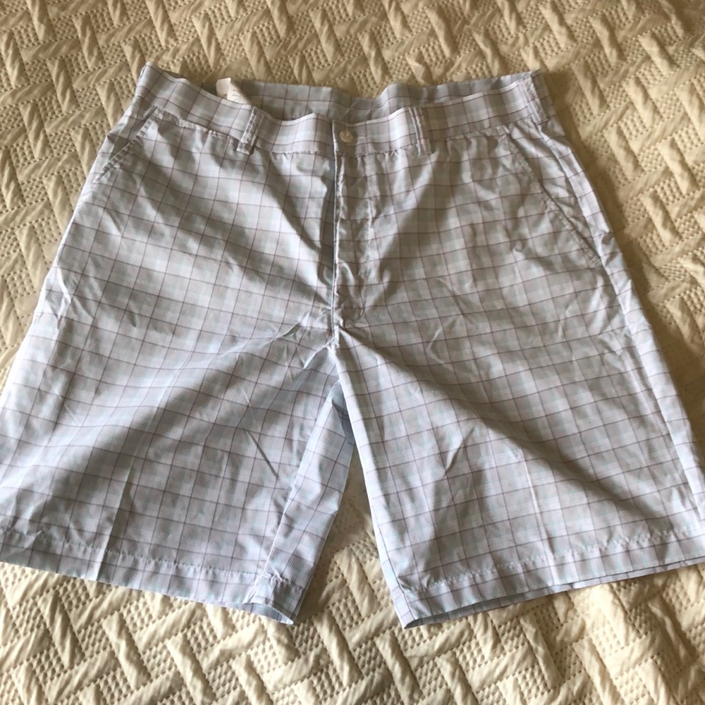 Plaid PGA tour gold shorts